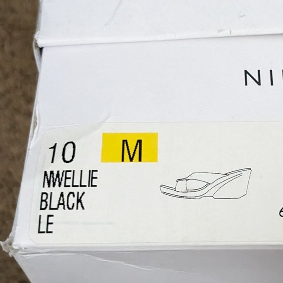 Nine West - Black "nwellie" Wedge Slip-on Sandal - Size 10 - Picture 9 of 9